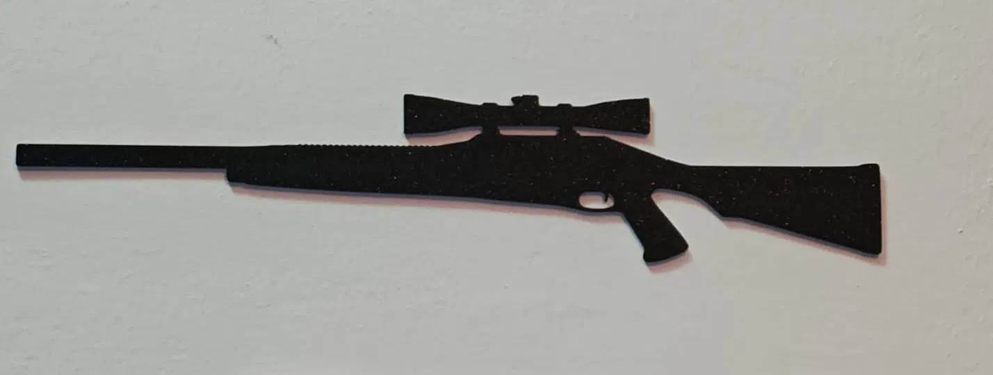 Shadow Sniper rifle (Bolt-Action) – Wall Shadow 3D 2D Wall Art - Image 1