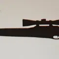 Shadow Sniper rifle (Bolt-Action) – Wall Shadow 3D 2D Wall Art - Thumbnail 2