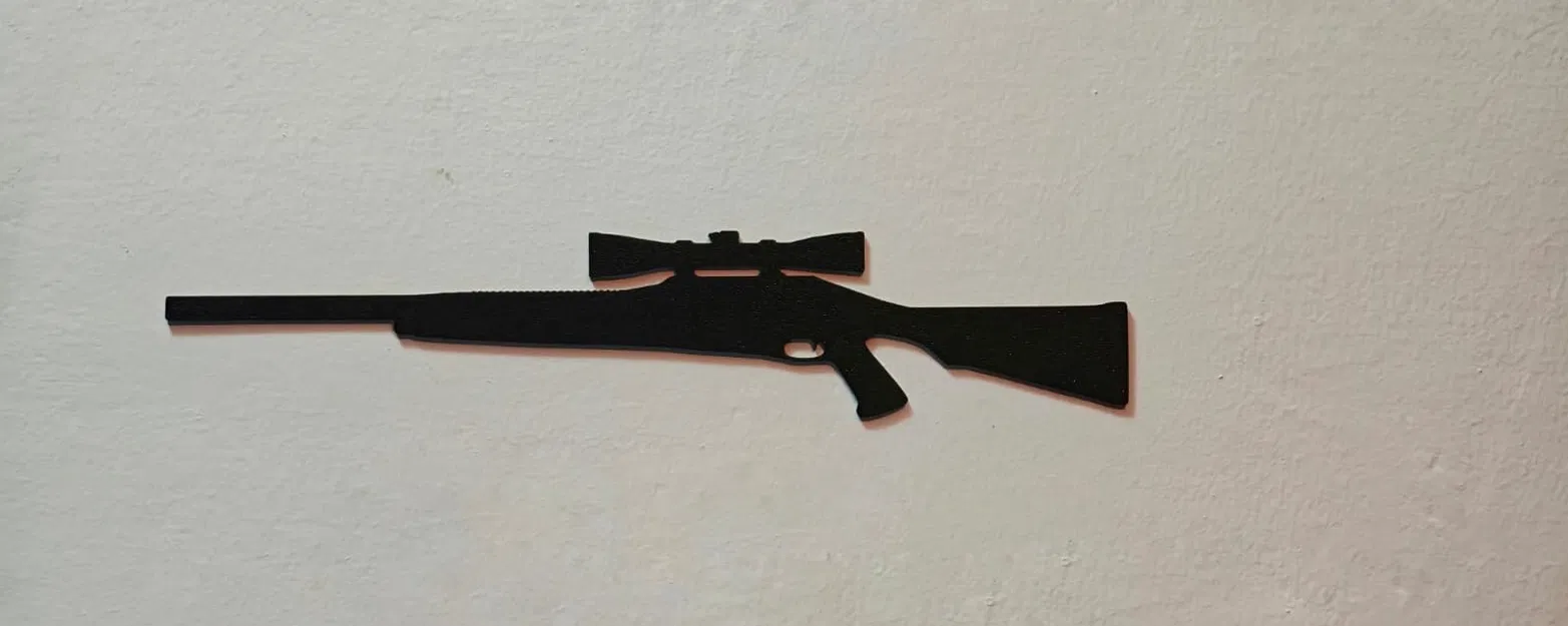 Shadow Sniper rifle (Bolt-Action) – Wall Shadow 3D 2D Wall Art - Image 3
