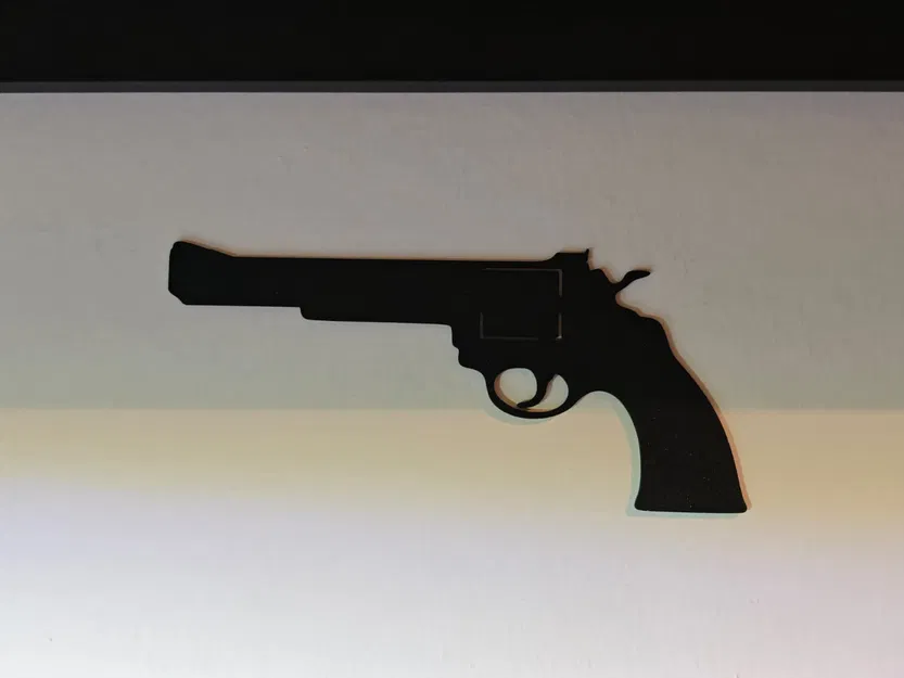 Shadow Revolver – Trang trí tường bóng đổ 3D tối giản - Image 3