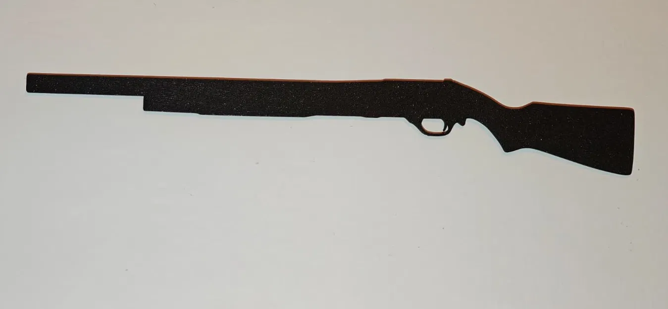 Shadow Pump-Action Shotgun – Bóng đổ 3D tối giản treo tường - Image 1