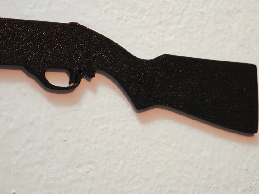 Shadow Pump-Action Shotgun – Bóng đổ 3D tối giản treo tường - Image 3