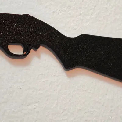 Shadow Pump-Action Shotgun – Bóng đổ 3D tối giản treo tường