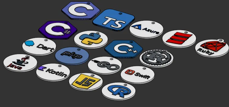 Móc khóa ngôn ngữ lập trình (Programming Language Keychains) - Image 1