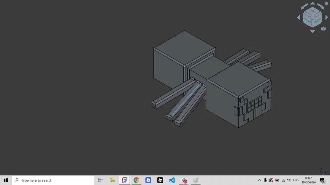 Tượng Nhện Minecraft (Spider Minecraft Figurine) - Image 1