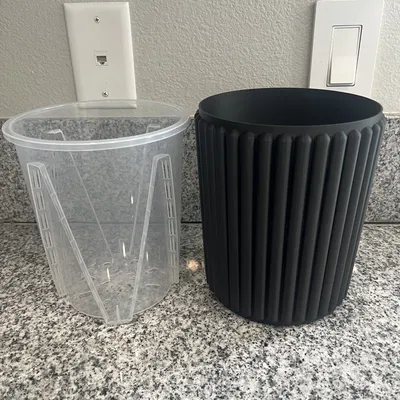 Thiết kế chậu ngoài 16 cm dạng ống