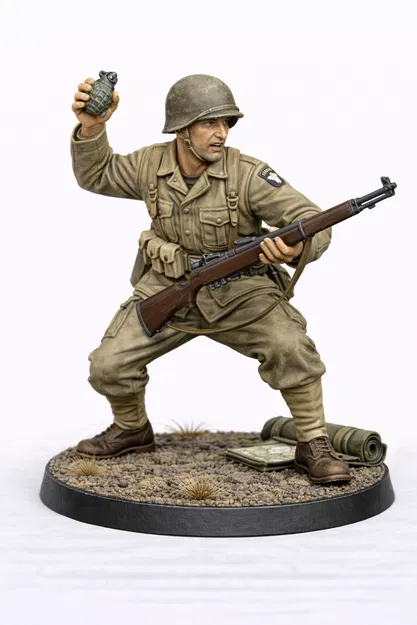 Lính Ném Lựu Đạn Mỹ WW2 (Bolt Action) – 28mm - Image 1