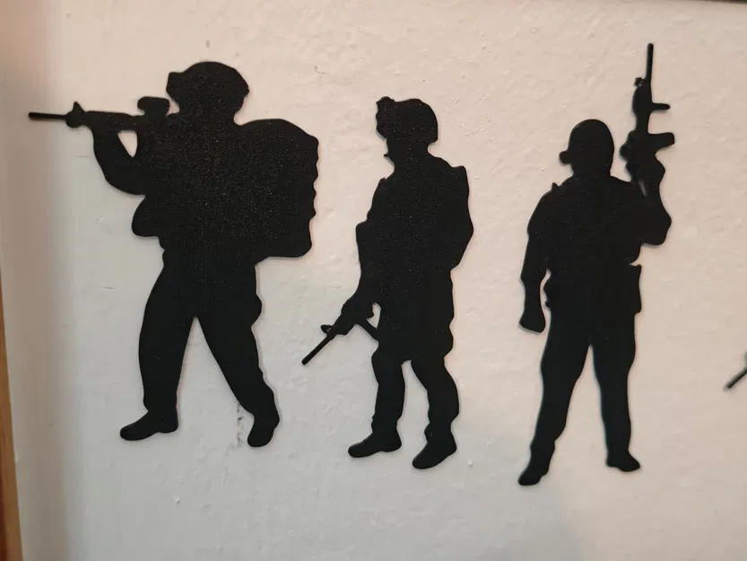 Special Unit Shadow Team – Mẫu shadow treo tường 2D tối giản - Image 1