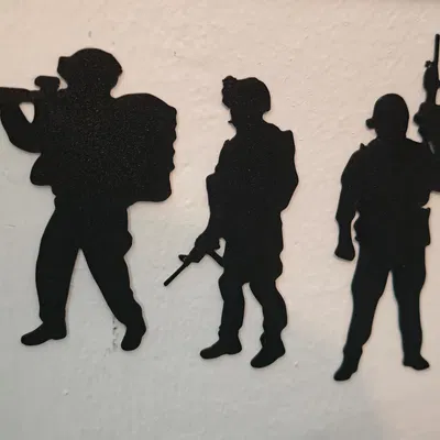 Special Unit Shadow Team – Mẫu shadow treo tường 2D tối giản