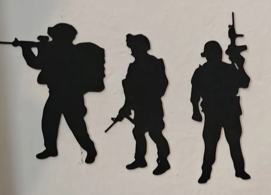 Special Unit Shadow Team – Mẫu shadow treo tường 2D tối giản - Image 2