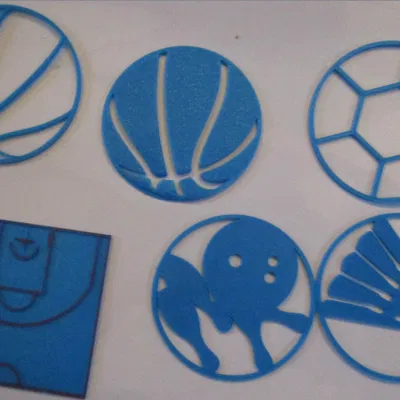 Lót Ly Tròn – Họa Tiết & Thể Thao (Cup Coaster - Pattern and Sports)