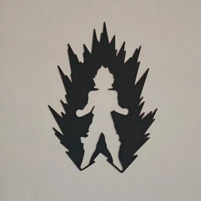 Dragon Ball Z - Son Goku dạng Super Saiyan (bóng đổ treo tường 2D/3D)