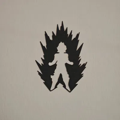 Dragon Ball Z - Son Goku dạng Super Saiyan (bóng đổ treo tường 2D/3D)