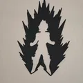 Dragon Ball Z - Son Goku dạng Super Saiyan (bóng đổ treo tường 2D/3D) - Thumbnail 3