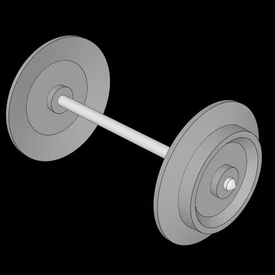 Trục Lego Compatible 70720c01 Axle 5x112 LDU, đầu côn, 2 bánh tàu tâm rỗng