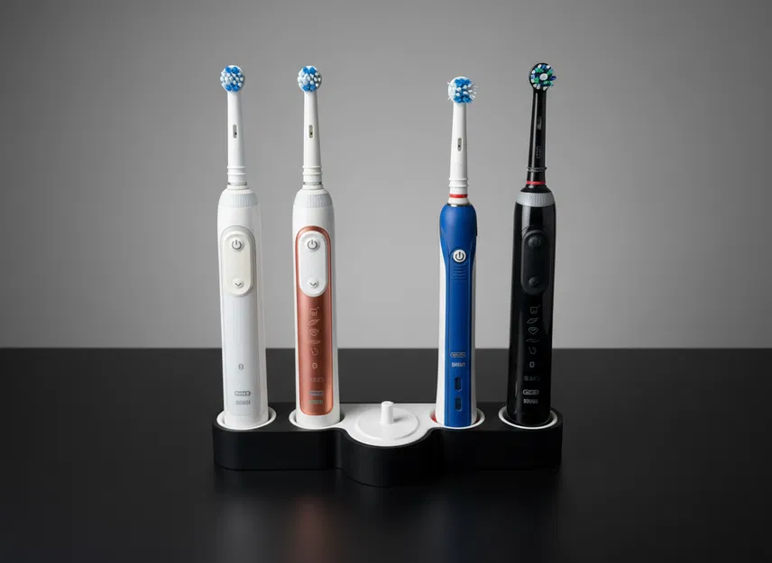 Trạm Oral-B 4 Bàn Chải – Đế Sạc Tích Hợp & Khay Hứng Nước - Image 1