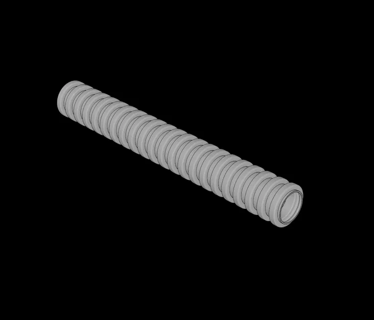 Lego Compatible (57719.dat) Technic Ribbed Hose 7L - Image 1