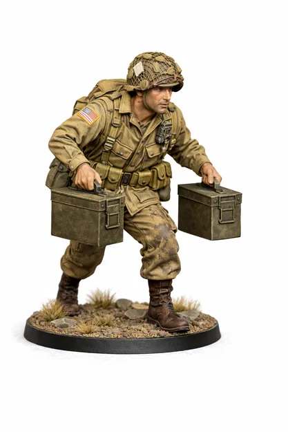 Bolt Action WW2 US HMG Ammo Support (28mm) - Image 1