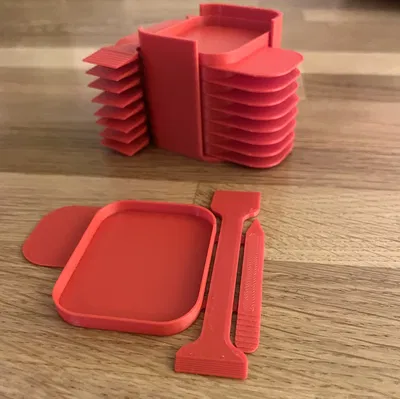 Khay trộn keo/epoxy kèm tab cầm tay và holder