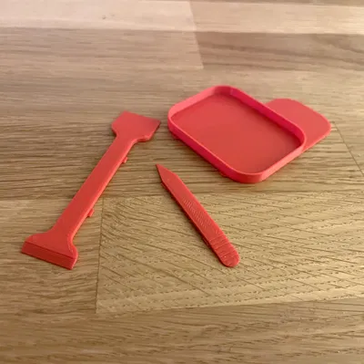 Khay trộn keo/epoxy kèm tab cầm tay và holder