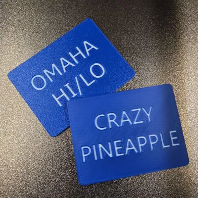 Plaque mixed game Poker (in 2 mặt) để theo dõi biến thể bài