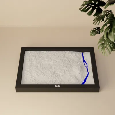 Soria, Tây Ban Nha – 3D Miniature địa hình topo