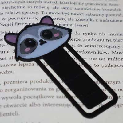 Chibi Racoon Bookmark – Kẹp sách chibi gấu mèo