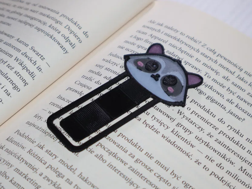 Chibi Racoon Bookmark – Kẹp sách chibi gấu mèo - Image 3
