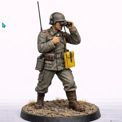 Bolt Action WW2 German Forward Observer (Không Base)