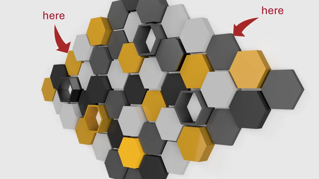 Khung treo tường lục giác 3D - Image 5