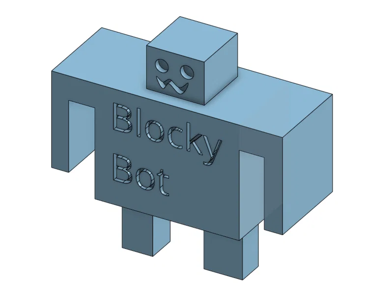 Blocky Bot – Mẫu in dễ dàng để trưng bày - Image 1