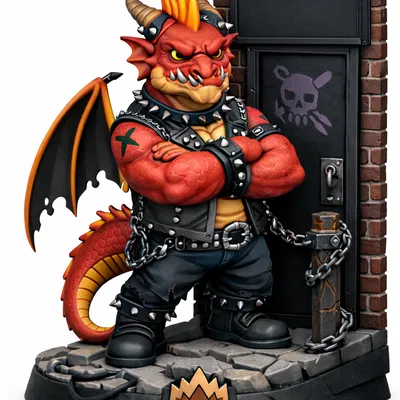 "Scorch" – Rồng Punk Nóng Tính Làm Bảo Kê Hộp Đêm