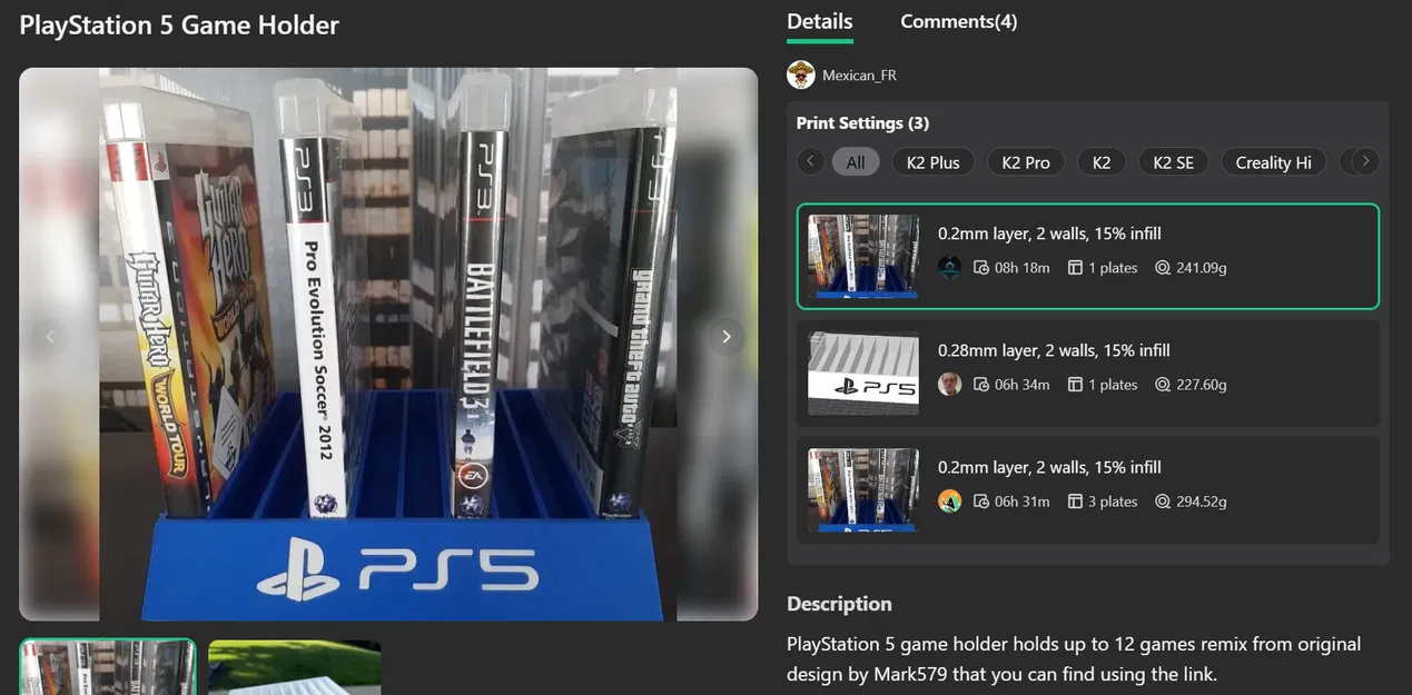 Ngàm gắn kệ đĩa game PS5/Xbox/PC/Console cho kệ dày 16mm - Image 3