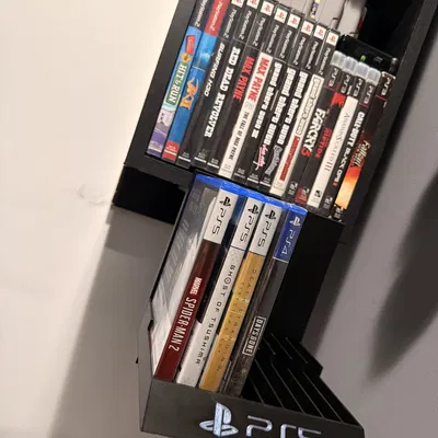 Ngàm gắn kệ đĩa game PS5/Xbox/PC/Console cho kệ dày 16mm