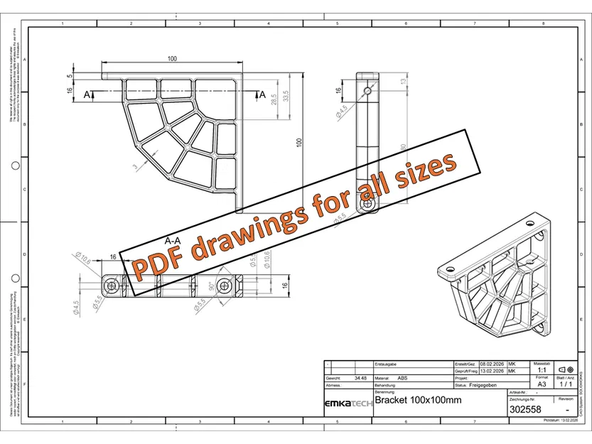 Kệ Đỡ Kệ Đơn Giản – In Không Cần Support, Dễ Lắp, 4 Kích Thước - Image 6