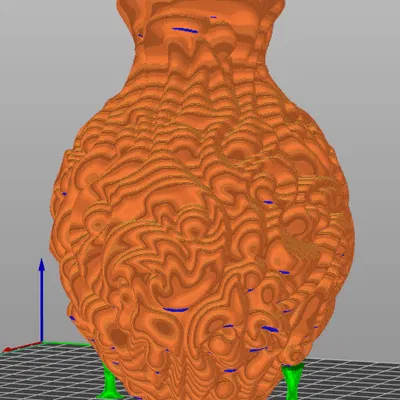 Chậu cây dạng bình hoa có vân (Textured Vase Plant Pot)