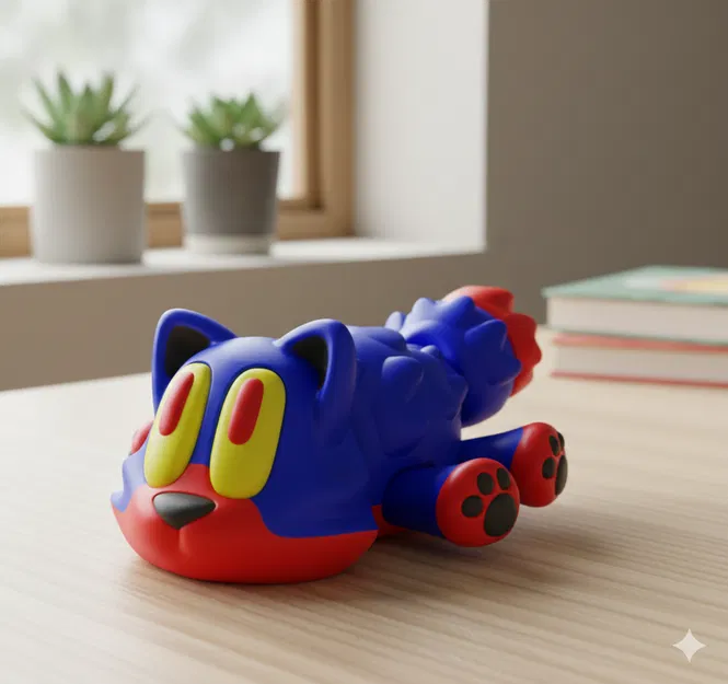 Mèo khớp nối high-poly (Cat articulated high-poly) - Image 2