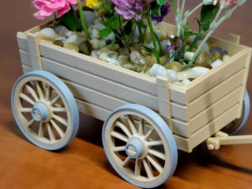 Giỏ xe chở hoa (Flowers in a cart) - Image 1