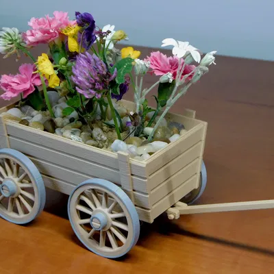 Giỏ xe chở hoa (Flowers in a cart)