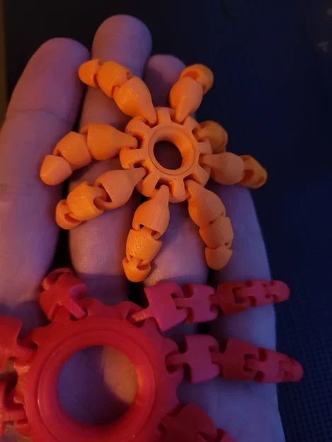 Nhẫn Bạch Tuộc Mini Khớp Nối – Flexible Fidget in 3D (STL) - Image 1