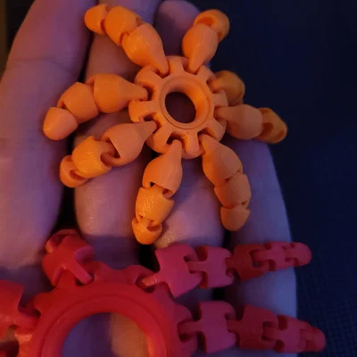 Nhẫn Bạch Tuộc Mini Khớp Nối – Flexible Fidget in 3D (STL)
