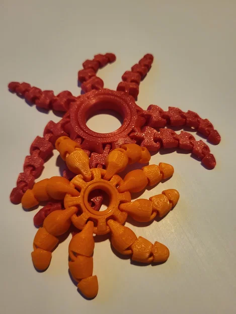 Nhẫn Bạch Tuộc Mini Khớp Nối – Flexible Fidget in 3D (STL) - Image 2