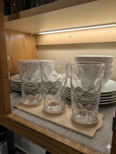 The GLASS GUARD – Khay organizer sắp xếp ly trong tủ - Image 1