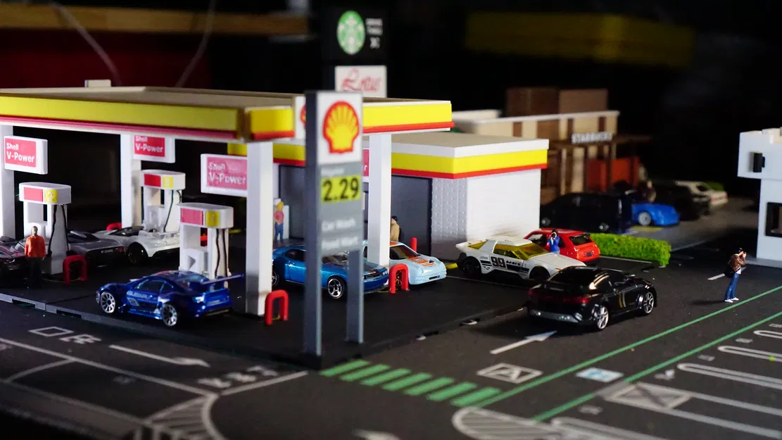 Bộ Mô Hình Trạm Xăng Shell - Diorama Tỷ Lệ 1:64 - Image 7