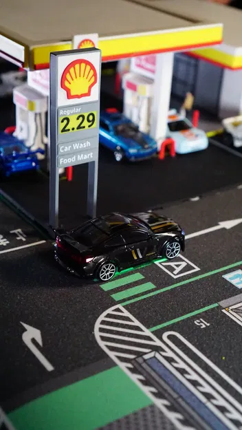 Bộ Mô Hình Trạm Xăng Shell - Diorama Tỷ Lệ 1:64 - Image 8