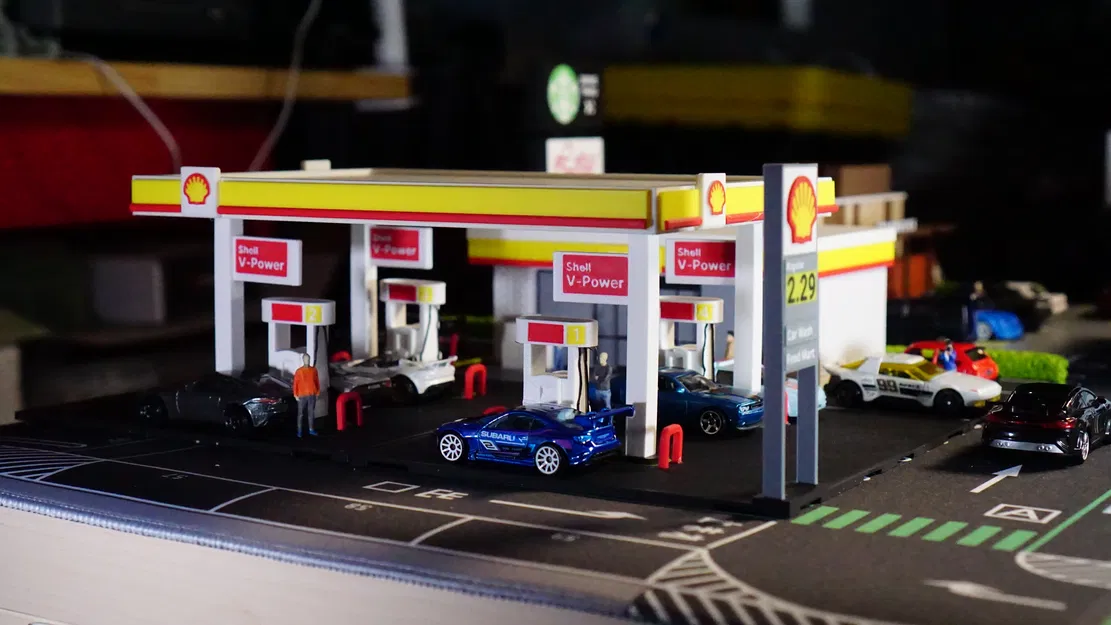 Bộ Mô Hình Trạm Xăng Shell - Diorama Tỷ Lệ 1:64 - Image 11