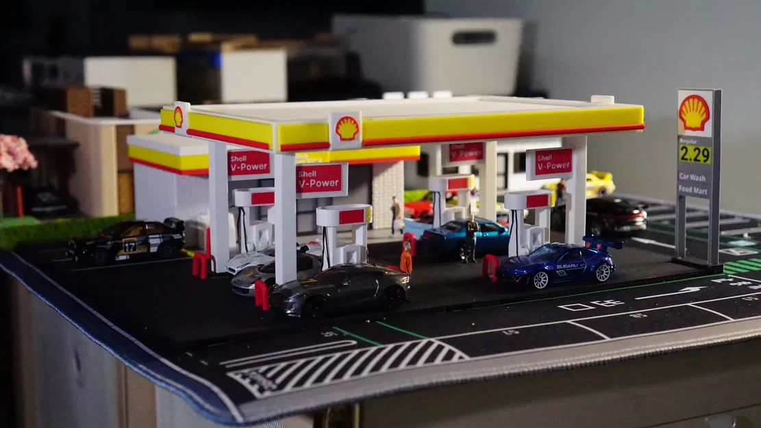 Bộ Mô Hình Trạm Xăng Shell - Diorama Tỷ Lệ 1:64 - Image 12
