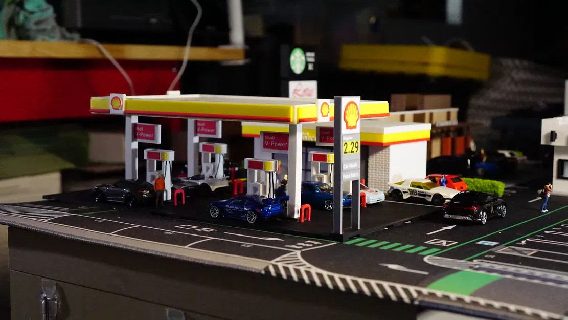 Bộ Mô Hình Trạm Xăng Shell - Diorama Tỷ Lệ 1:64 - Image 13