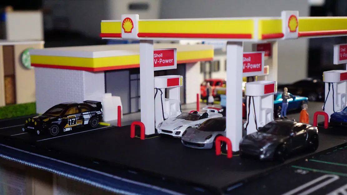 Bộ Mô Hình Trạm Xăng Shell - Diorama Tỷ Lệ 1:64 - Image 17