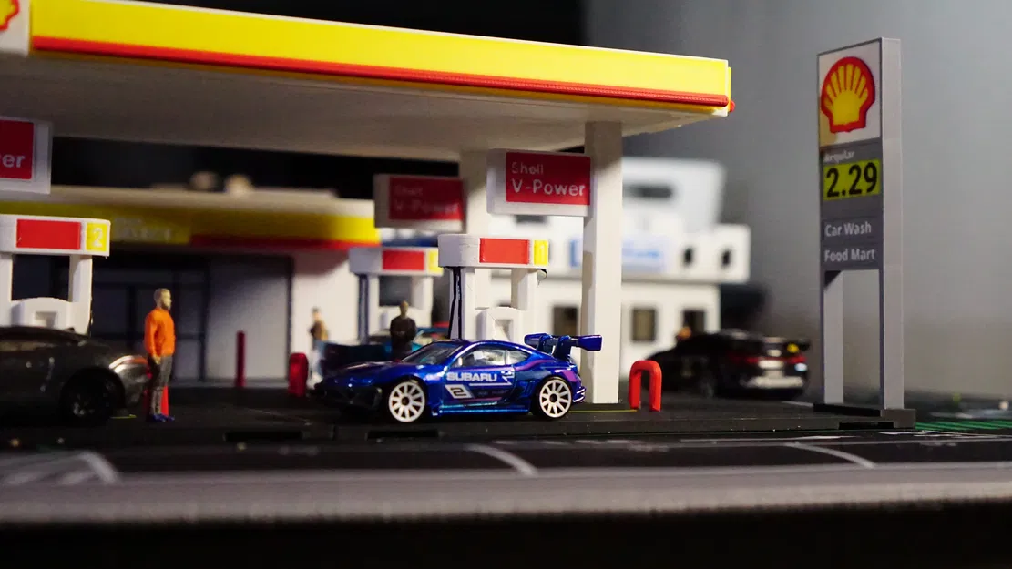 Bộ Mô Hình Trạm Xăng Shell - Diorama Tỷ Lệ 1:64 - Image 20